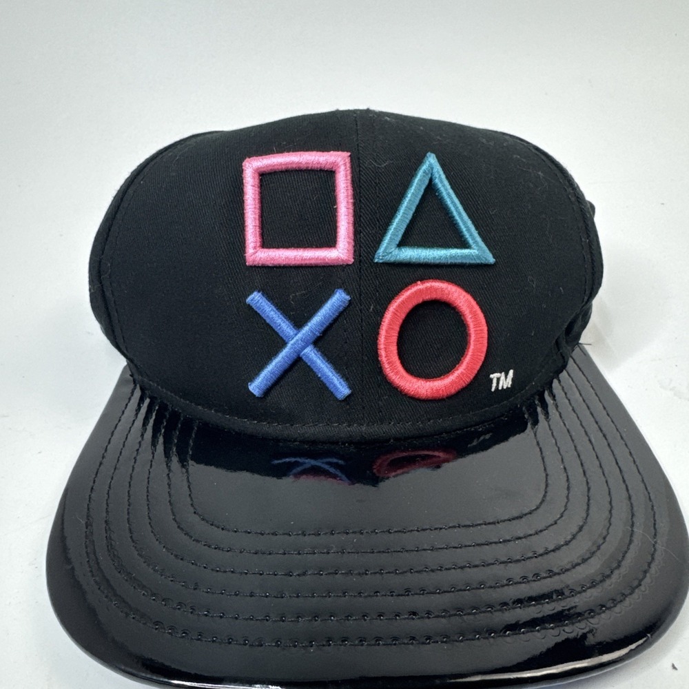 Vintage 90s SONY PLAYSTATION Snapback hat Black Embroidered